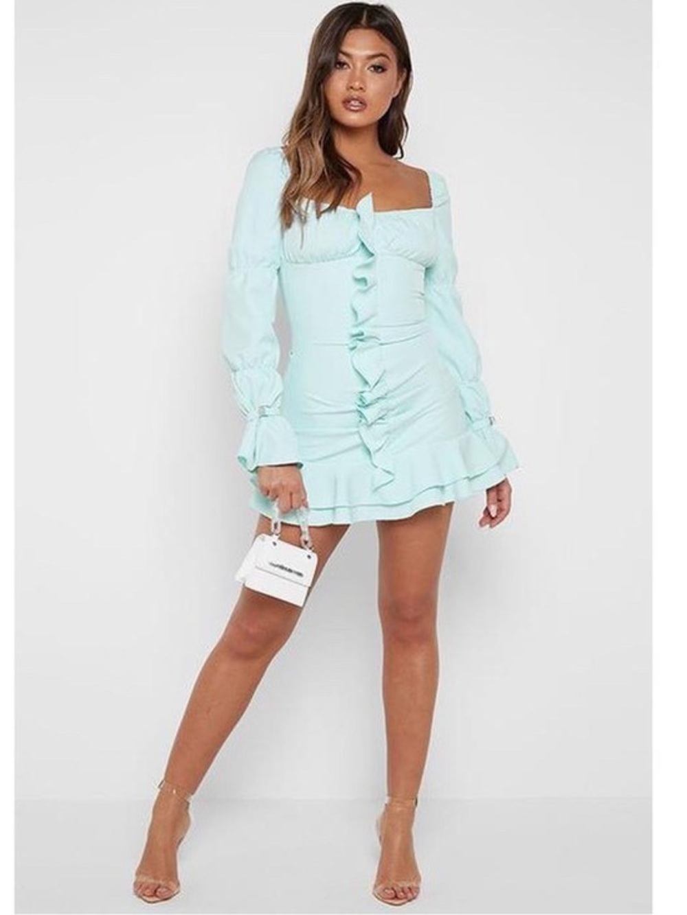 Maniere De Voir Mint Ruffled Dress